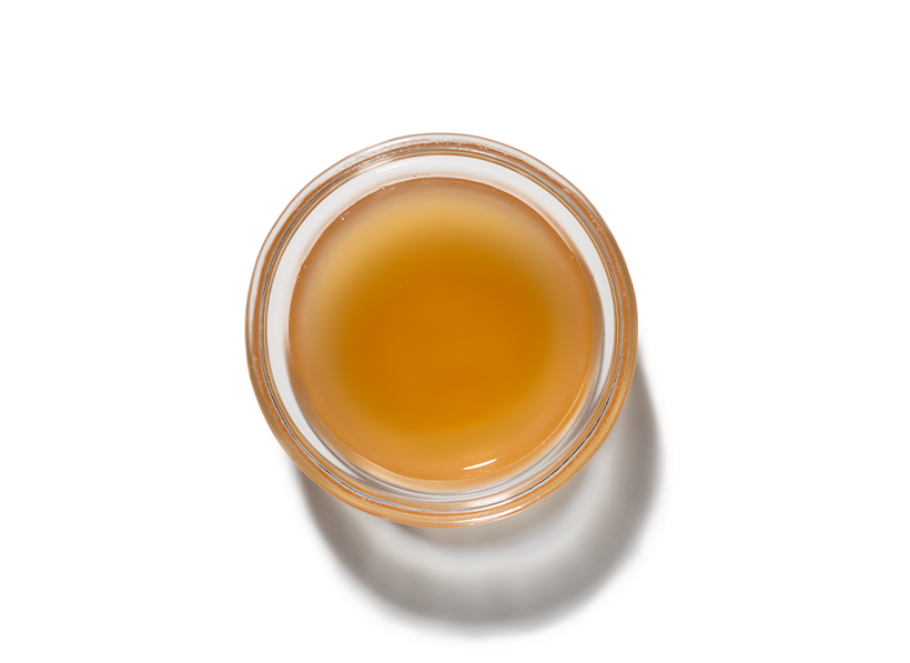 Apple cider vinegar in small glass bowl