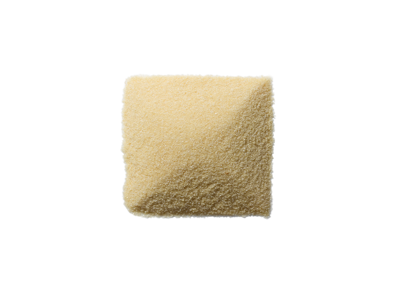 Pyramid of gelatin powder